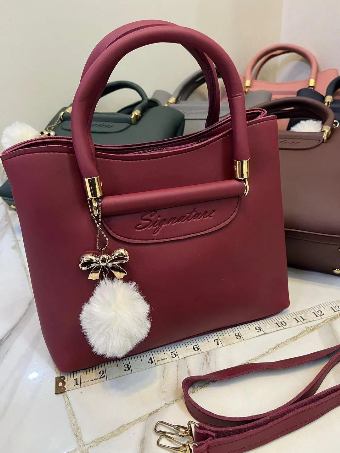 Women's PU Leather Plain Shoulder Bag