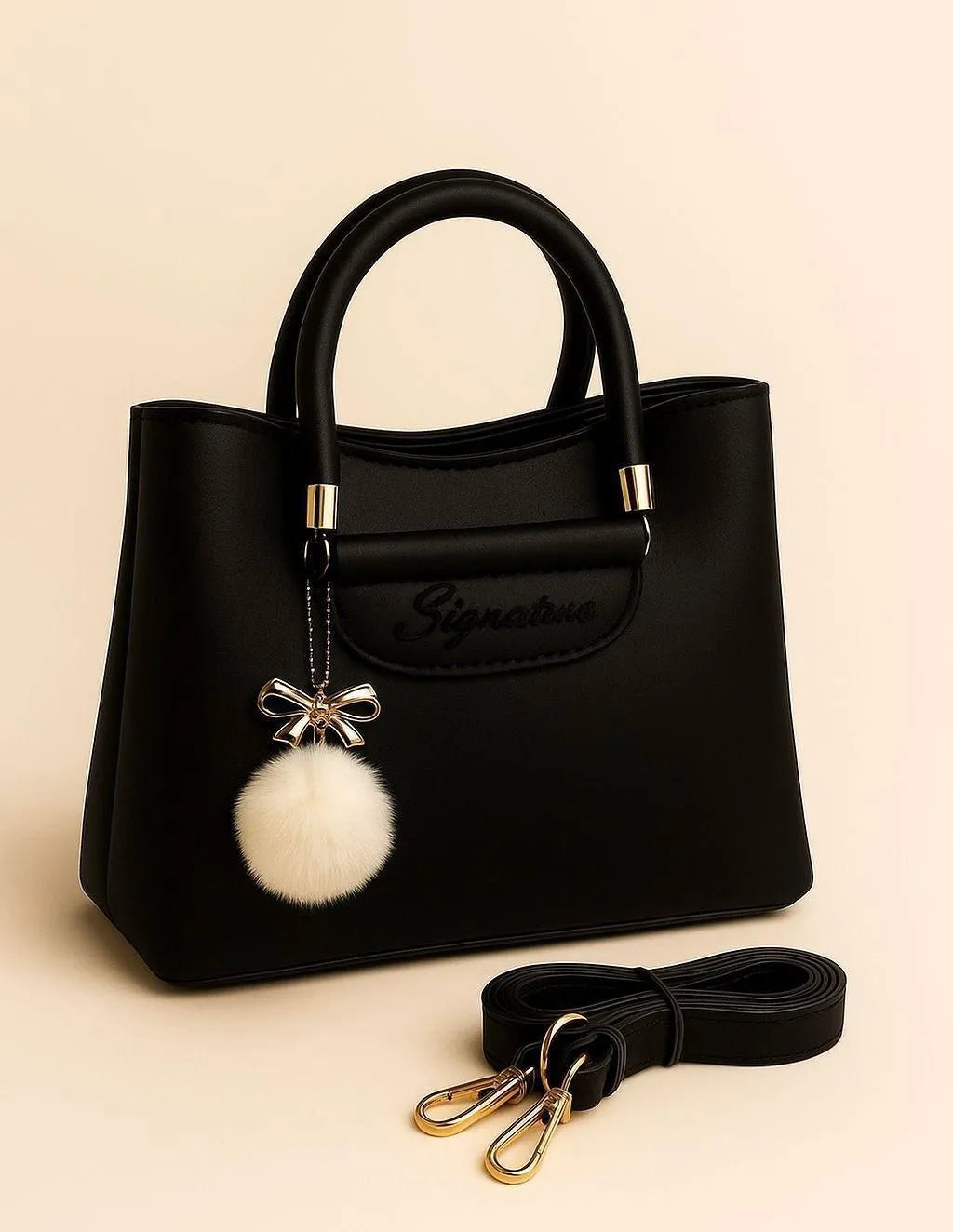 Women's PU Leather Plain Shoulder Bag