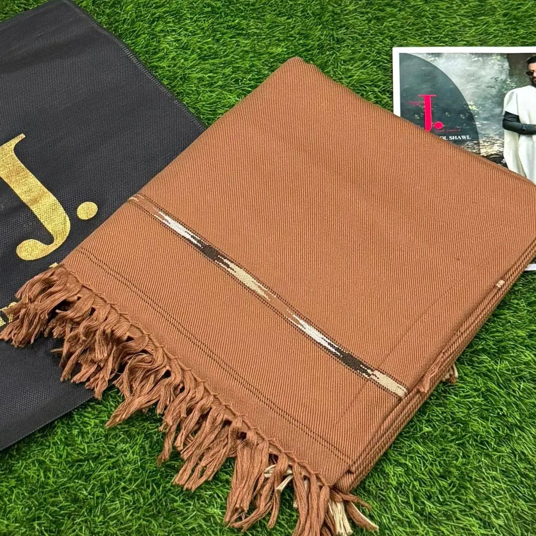 J. 1 Pc Men's Wool Plain Shawl